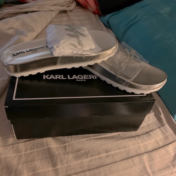 KARL LAGERFELD PARIS NIB
Blossom Rhinestone
Transparent Slides CHAMPAGNE COLOR - Picture 5 of 5